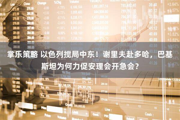 掌乐策略 以色列搅局中东！谢里夫赴多哈，巴基斯坦为何力促安理会开急会？