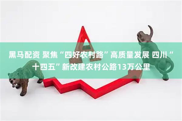 黑马配资 聚焦“四好农村路”高质量发展 四川“十四五”新改建农村公路13万公里